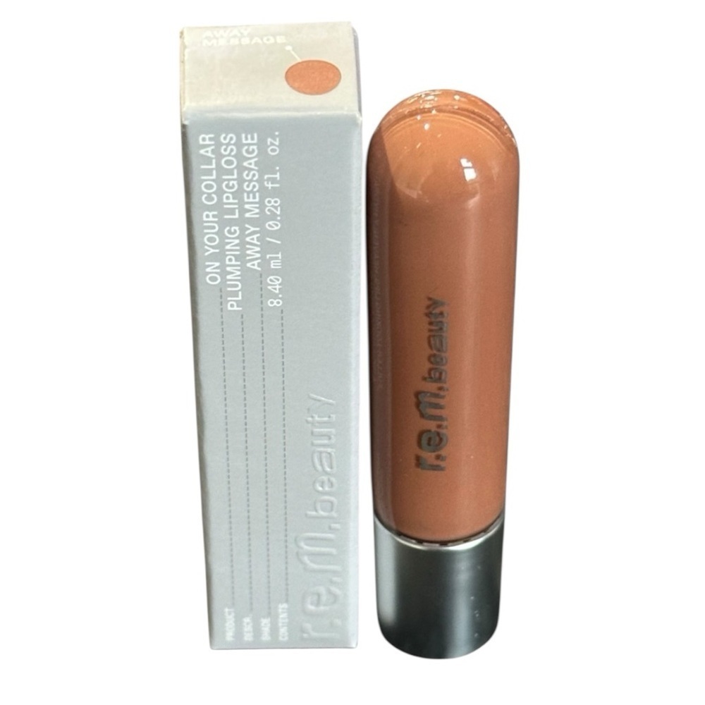 R.e.m. NIB Beauty On Your Collar Plumping Lip Gloss Shade Away Message